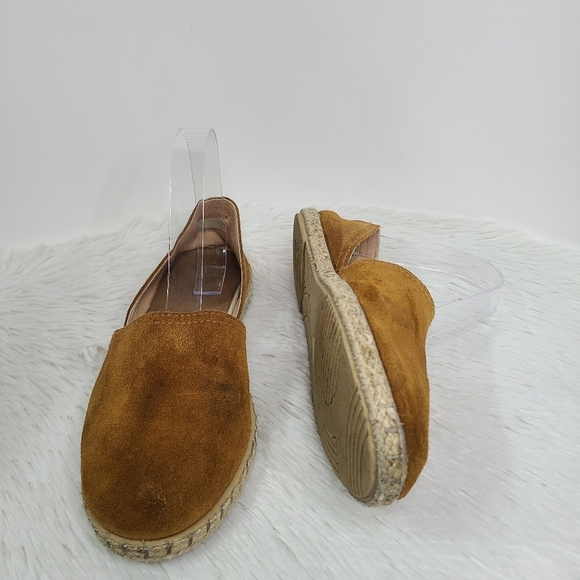 Saks Fifth Avenue Tan Suede Espadrilles Flats sz 40 Women's 10 - Picture 3 of 6